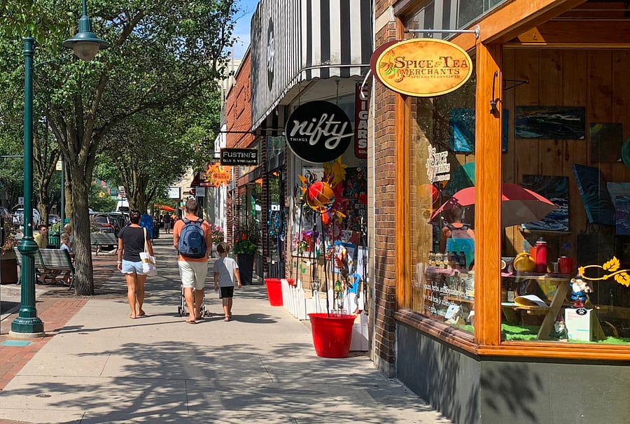 Lots of cute shops in downtown Traverse City