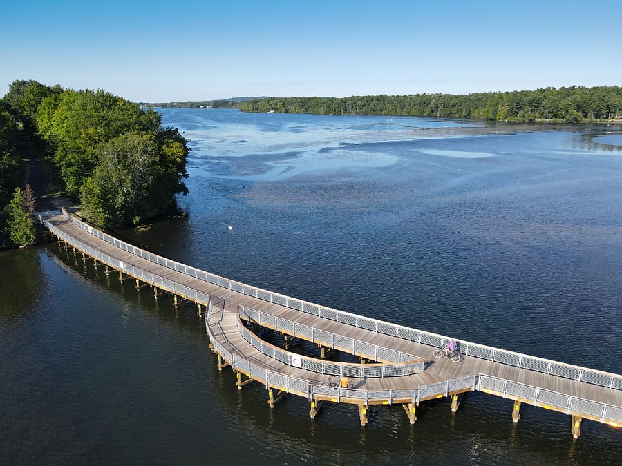 The bridge over Boardman Lake - part of the Boardman Lake trail.