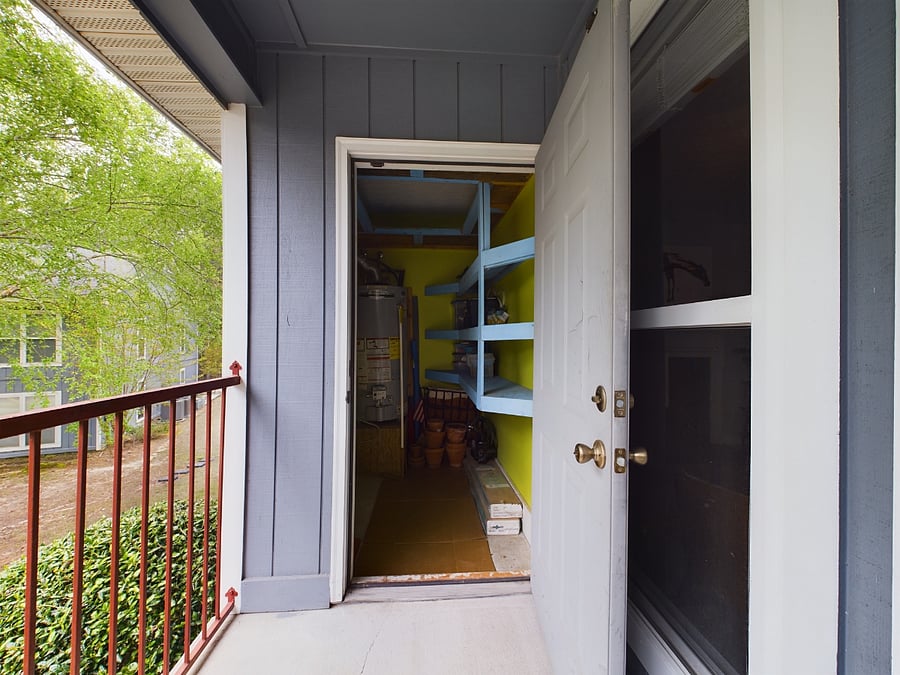 Outdoor Storage Area, large enough for bicycle