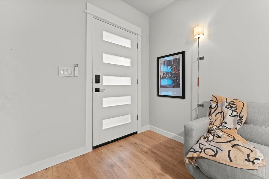 Space was contructed in 2024, so everything is new, including the front door. 