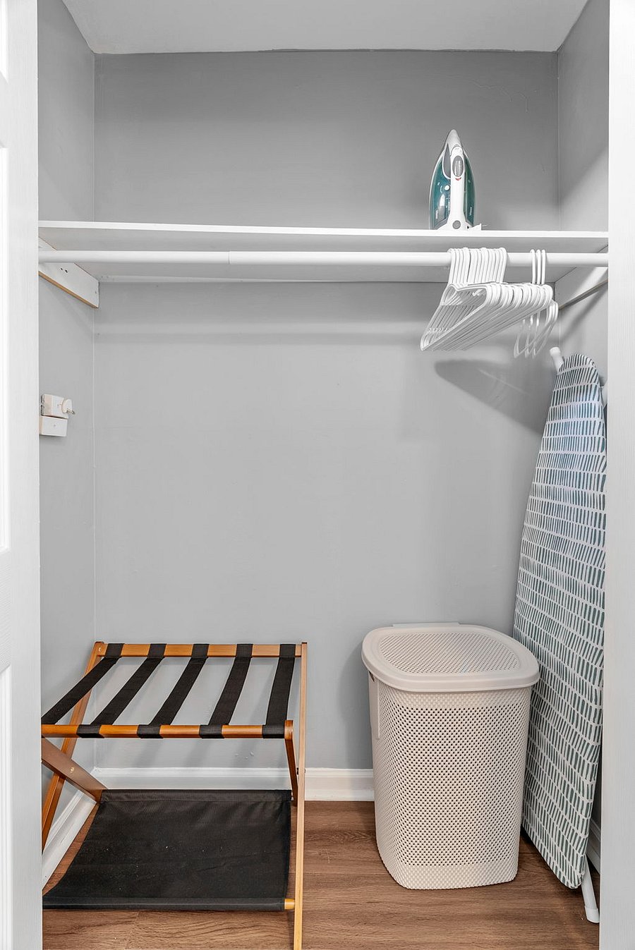 Large closet located in 1st bedroom.