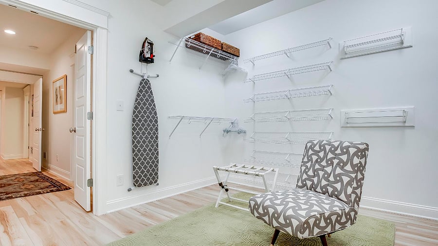 Plenty of room to iron and store your things.