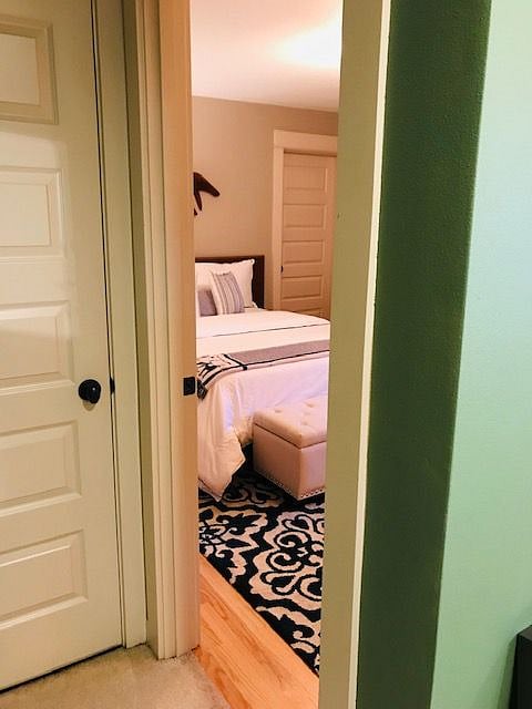 Your bedroom is private and separate from your living area!