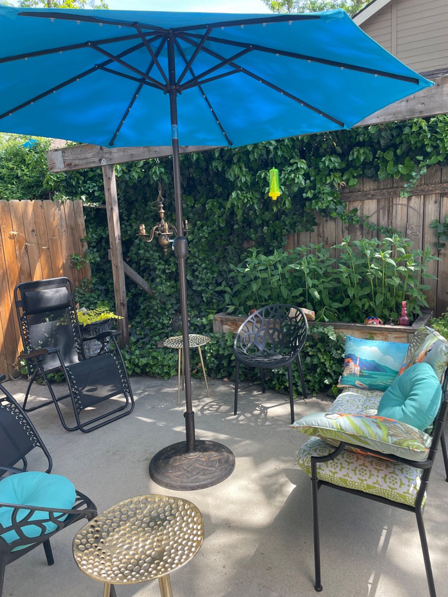 Private back patio
