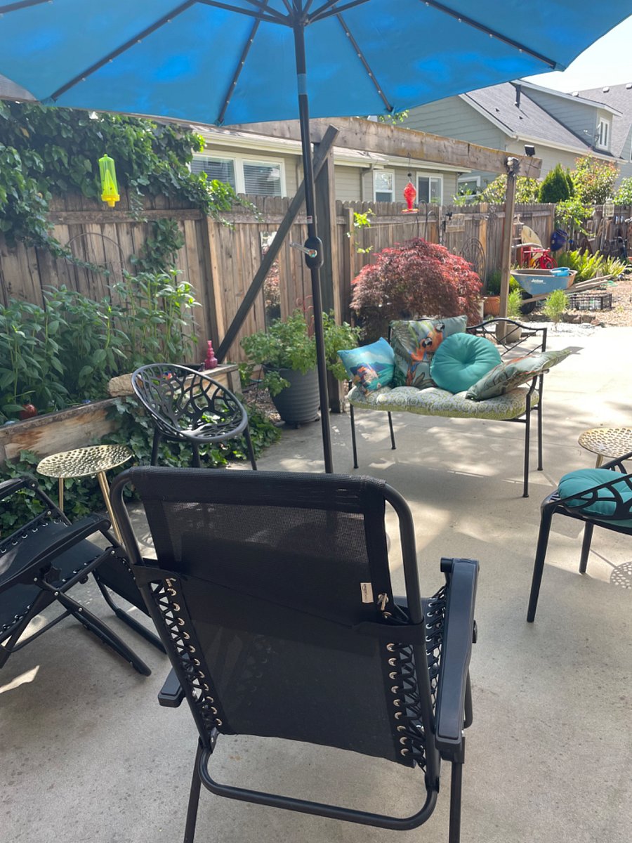 Private back patio