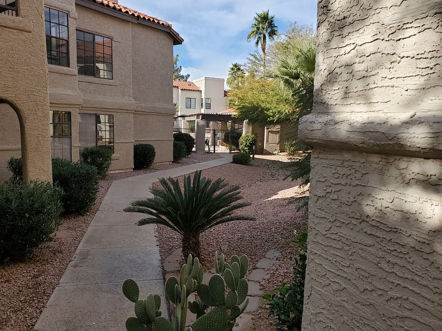 Walkway to pool