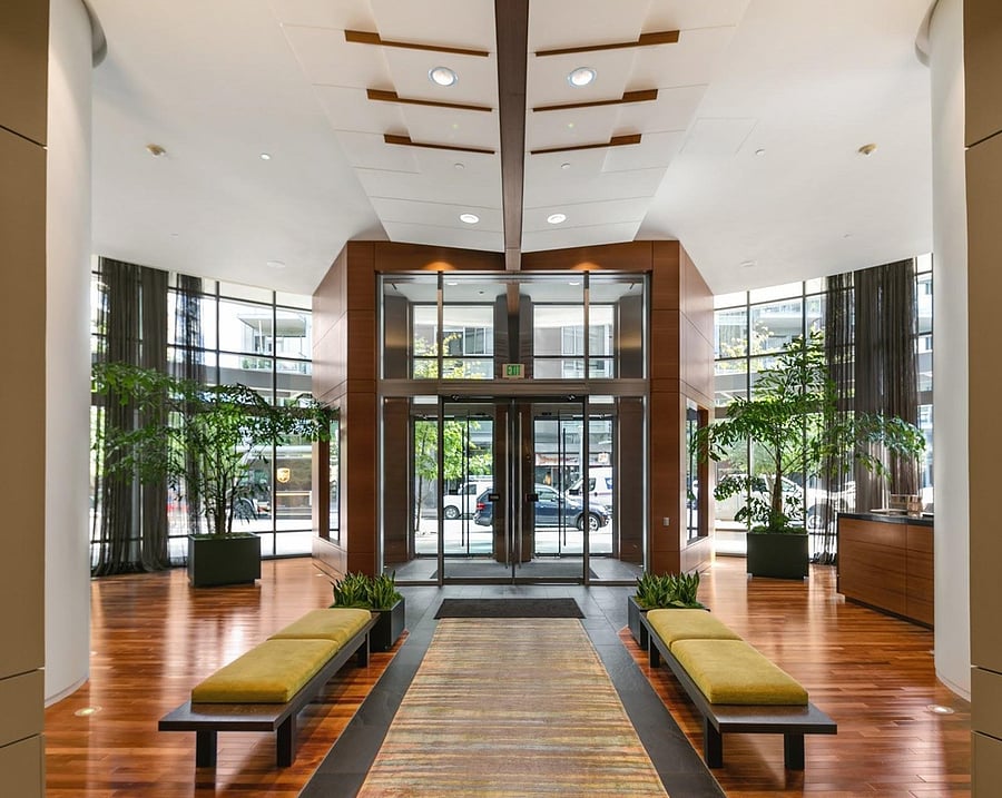 John Ross lobby, including 24-hour security and front-desk service
