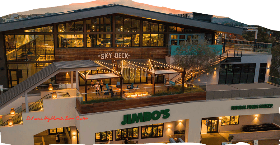 Sky Deck and Jimbo's Naturally Market At Del Mar Highland Shopping Cntr.