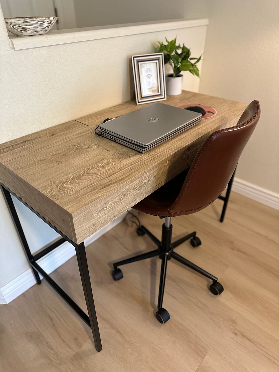 Dedicated work station - desk, chair, USB ports