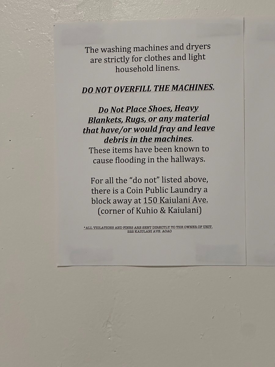 Laundry details