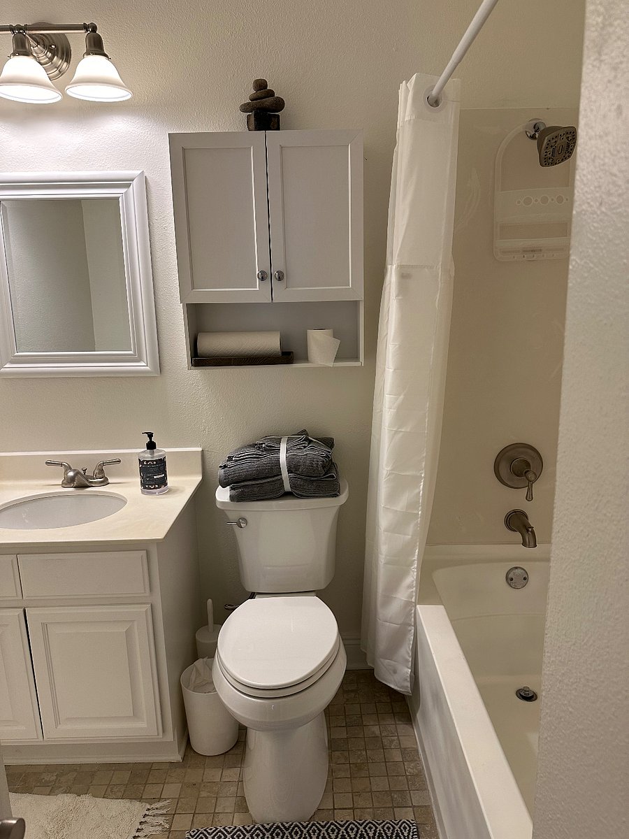 Bathroom with large tub