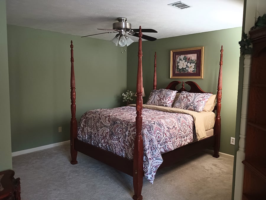 Newly remodeled bedroom.