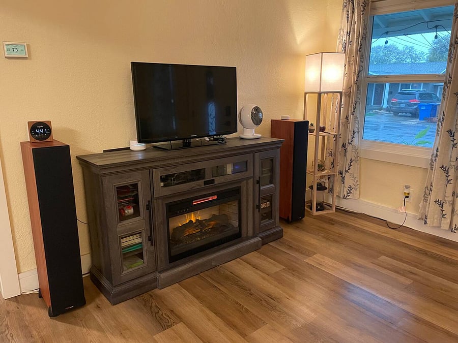 fireplace in living room