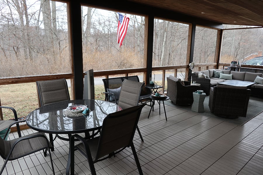 Back porch to enjoy the sunshine