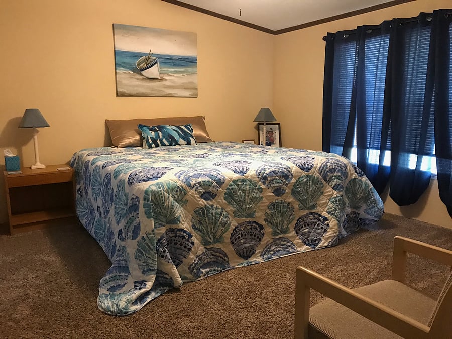 Master bedroom- king size bed