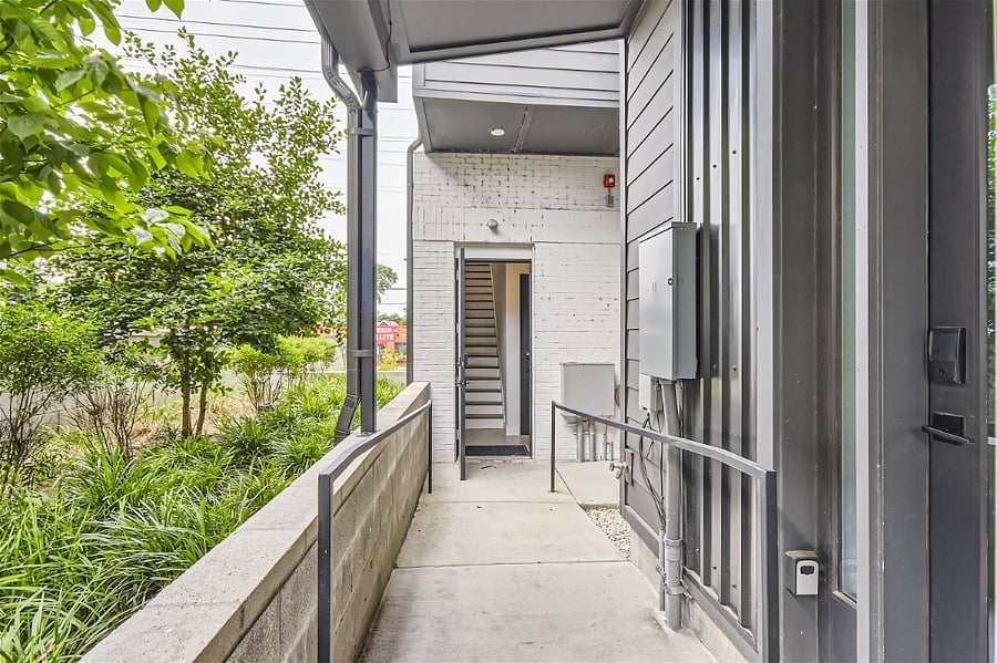 You would be the only tenant entering and exiting this exterior door, which has keyless entry. The first floor of the building houses a conference room, which is used by the owners occasionally.