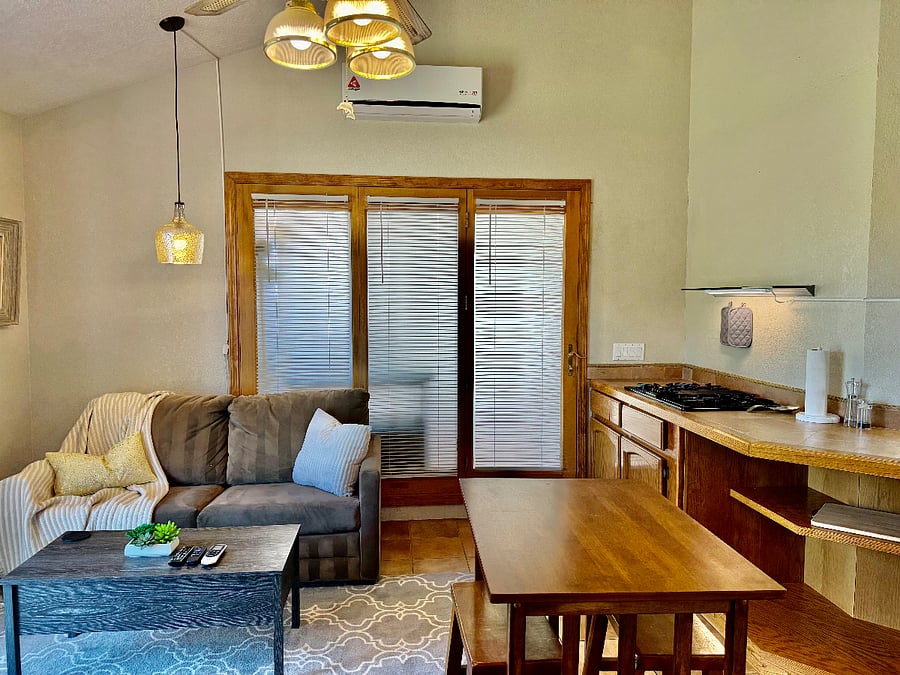 Living room and kitchen