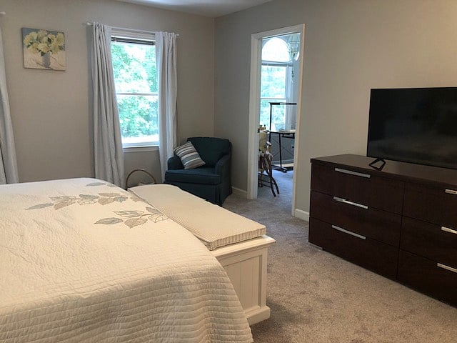 Master bedroom facing into the attached study