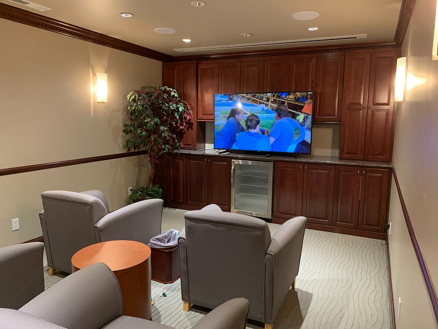 Theater with 65" smart tv
