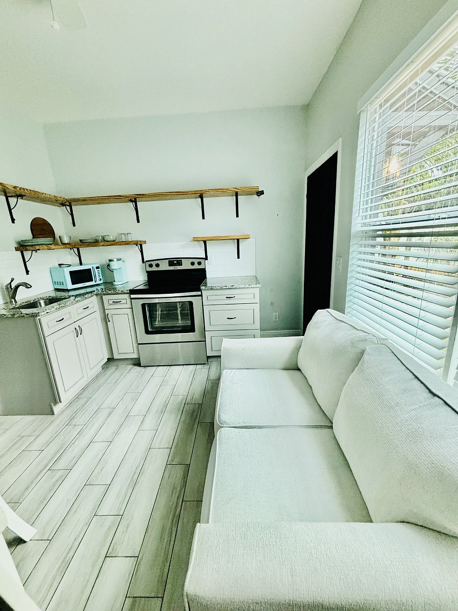 Sofa can be moved into sitting area