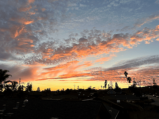 Sunset view from the balcony!