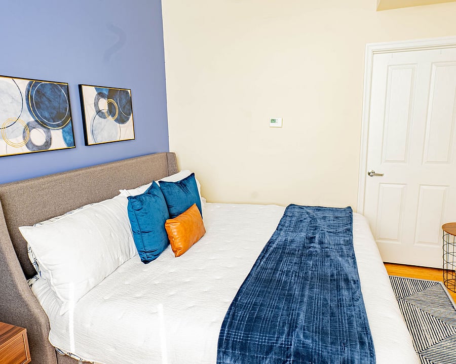 King Bed and 65 inch TV