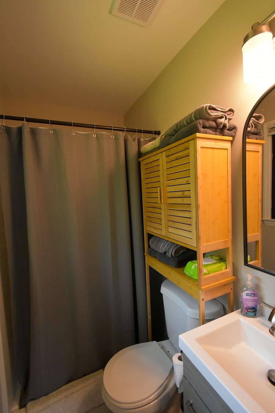 Master suite full bathroom with stand only shower