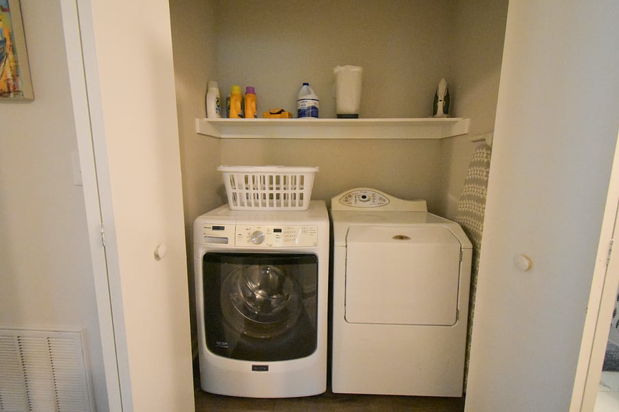 Laundry in hallway