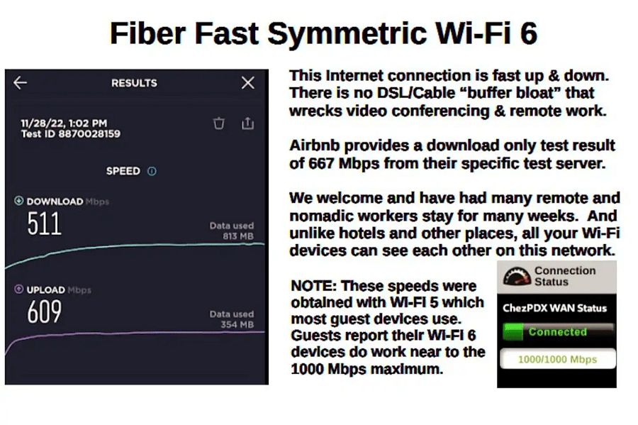 Just to let you know, Internet sites and services you use may be faster or slower depending on numerous factors beyond our control including your equipment, Internet congestion, and how the site and service you use is connected to the Internet.