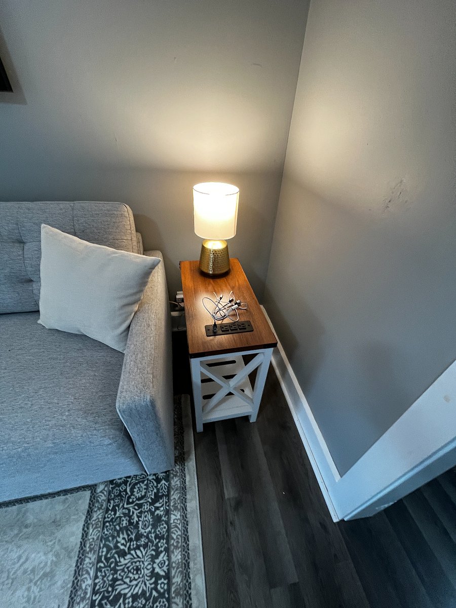 Charging tables in the living room.