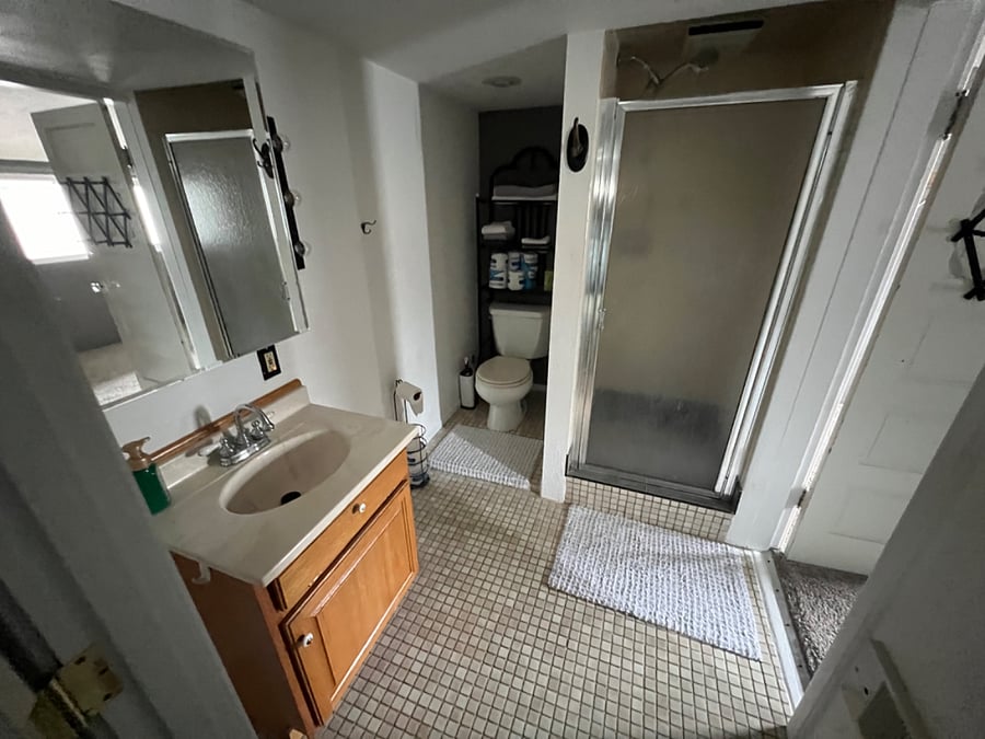 Upstairs 3/4 bathroom
