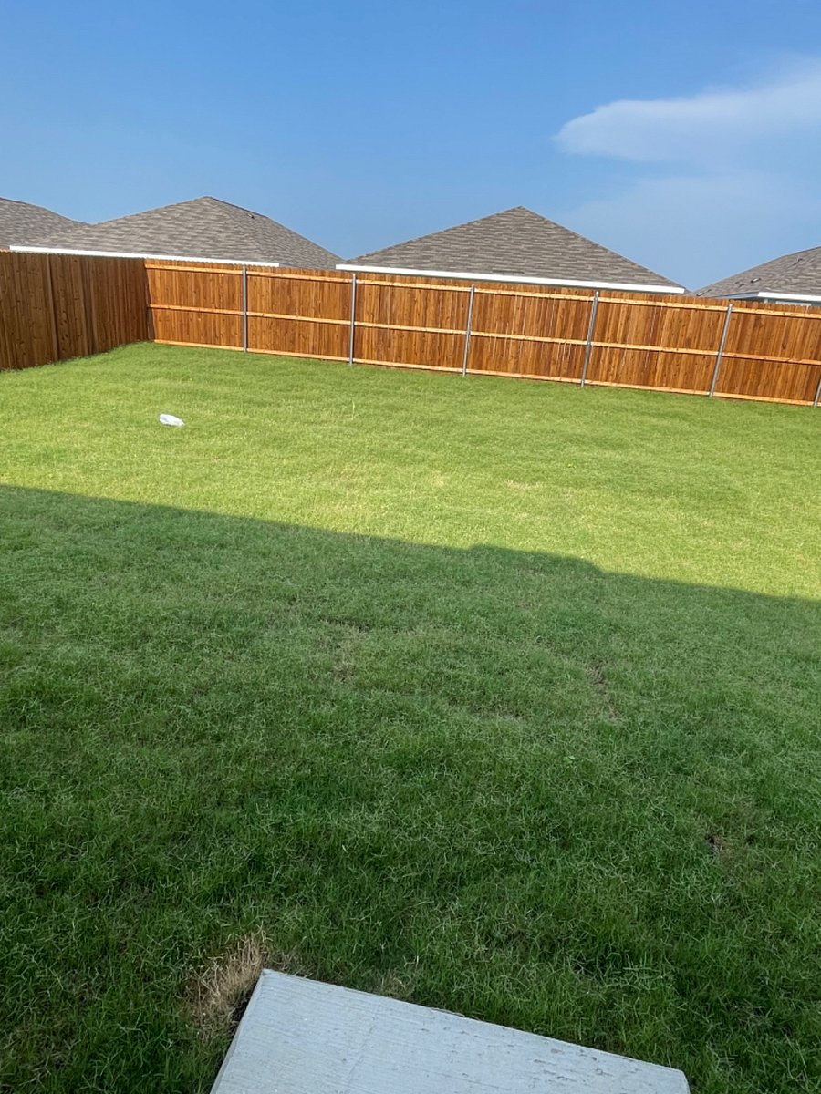 There is lots of backyard space fully fenced in with a covered patio that connects to a circular fire pit with seating for 4!  Get ready to enjoy smores under the Texas sky!