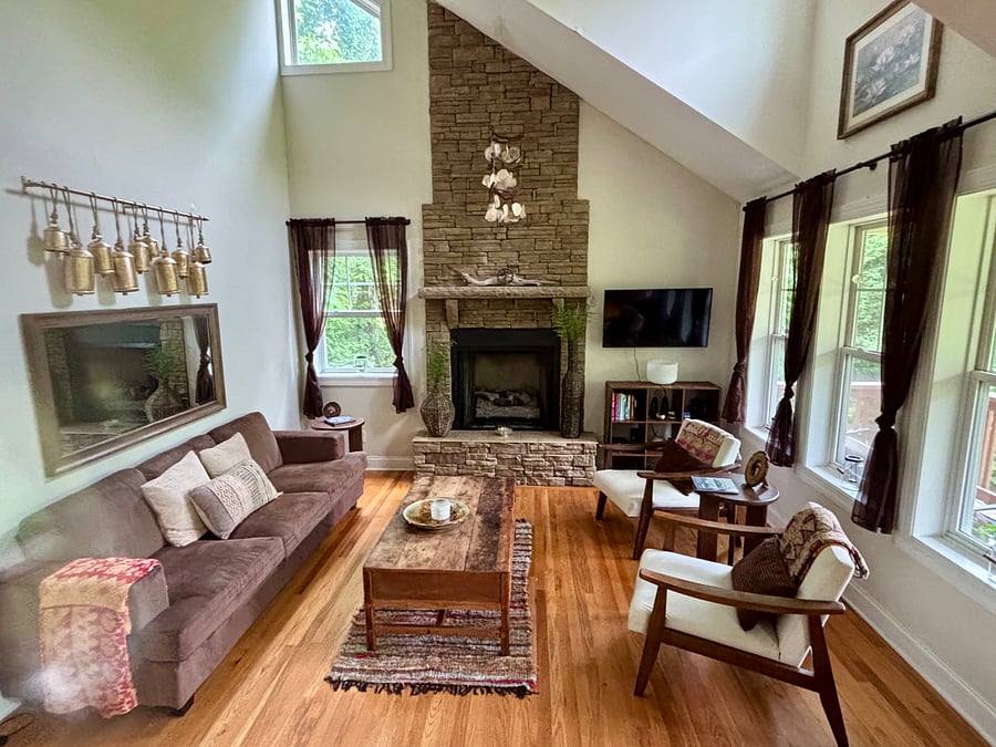 Gas fire place and smart TV