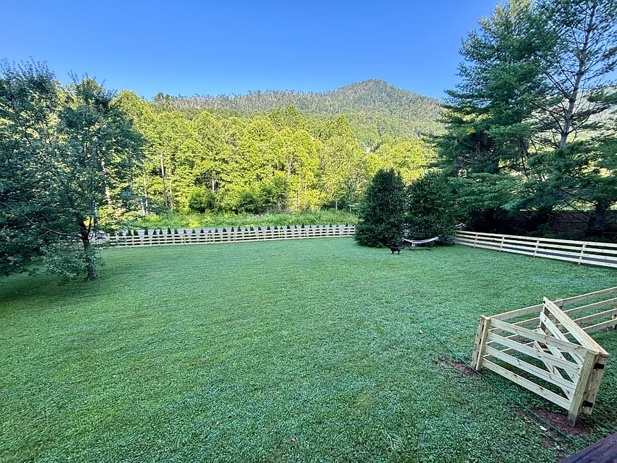 West facing view from the deck