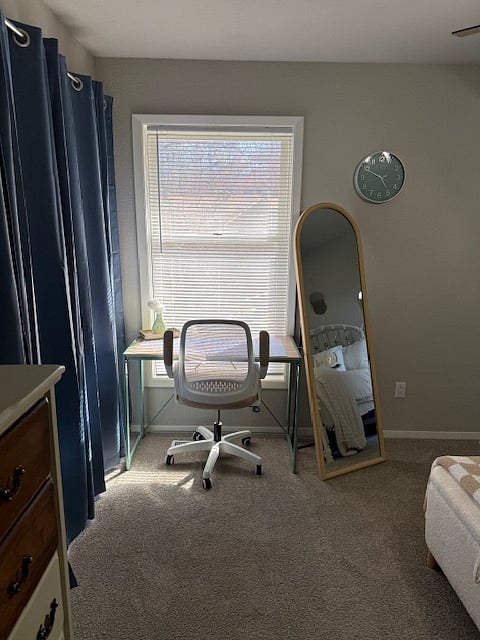 Office space in upstairs bedroom