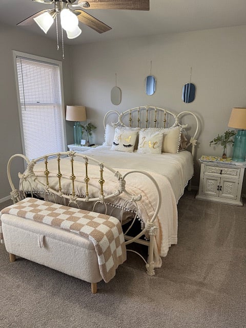 Upstairs bedroom with queen bed