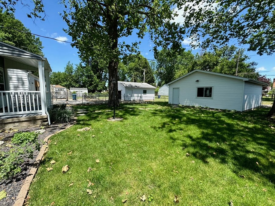 Fenced in private back yard
