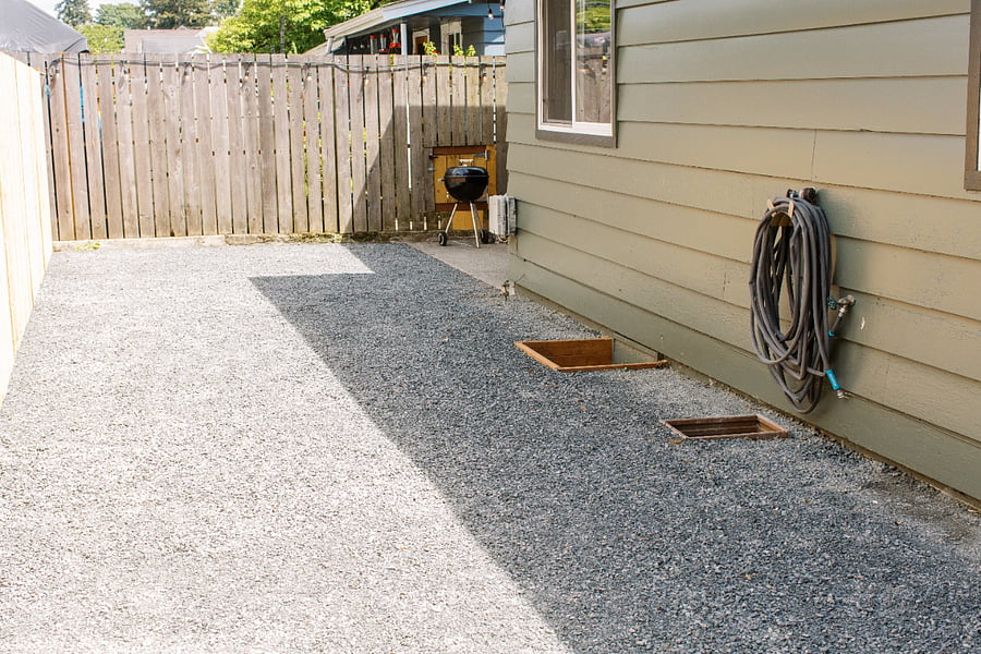 backyard fenced area