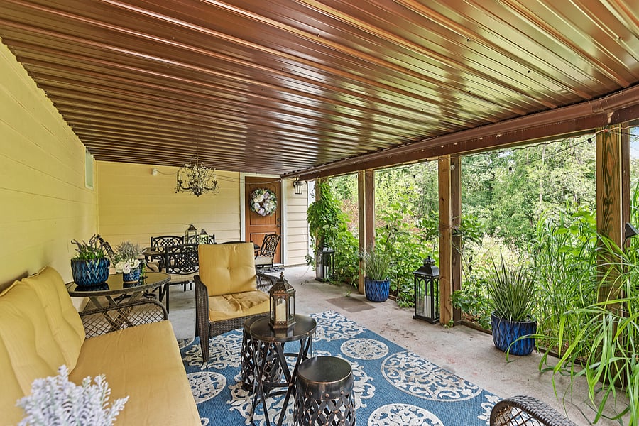 Cozy shaded patio under the bigger deck. Perfect for hot summer days.