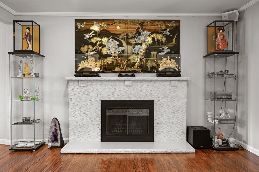 2 charming wood burning fireplaces in this home!