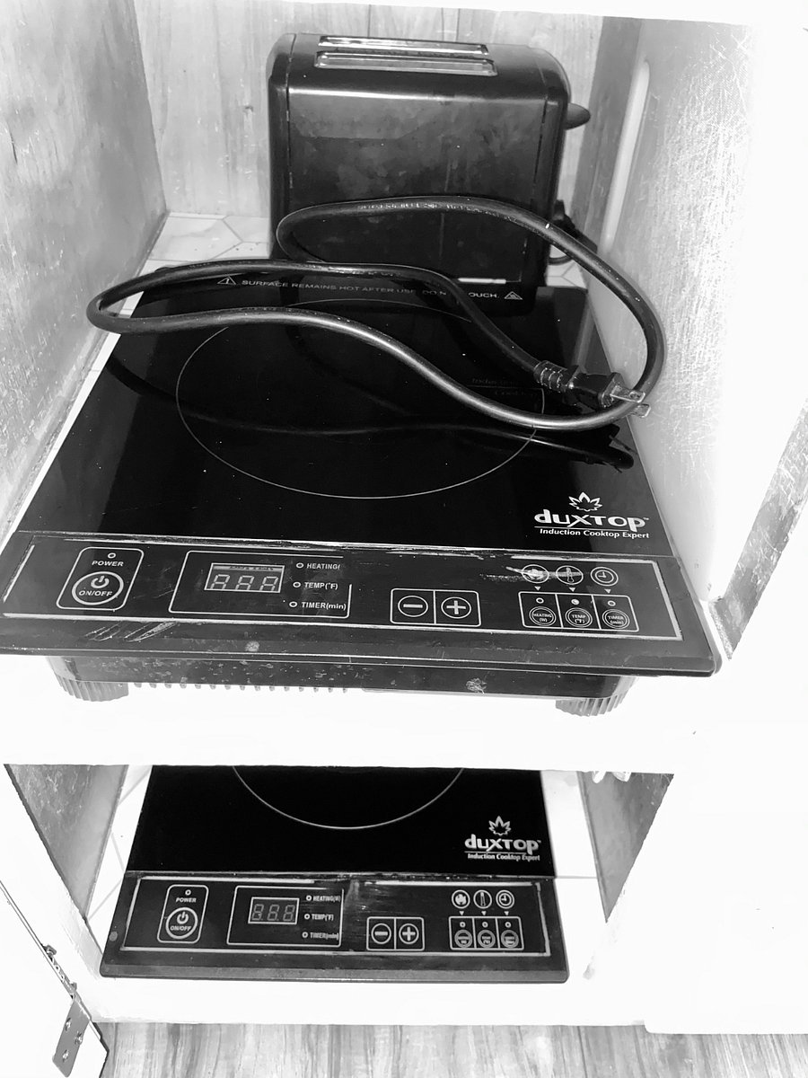 These two cooktop stoves can be used on the countertop, or stored away when not cooking