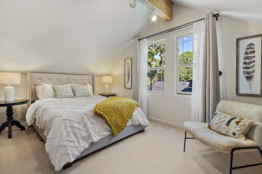 Queen Bedroom with a great view of the foothills