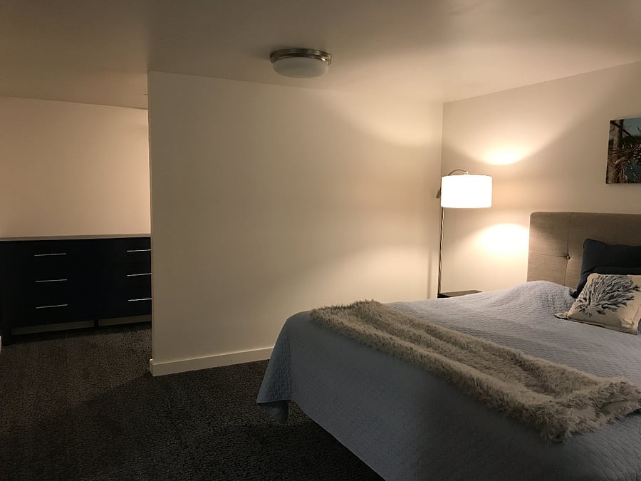Bedroom with walk in closet 