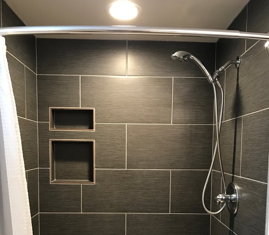 Full tiled shower