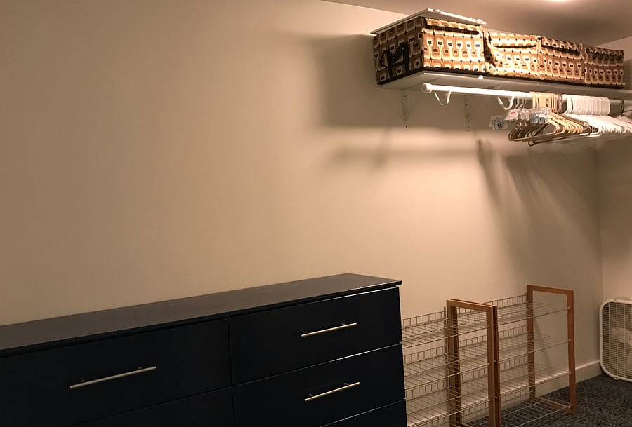 Walk In Closet with full size dresser
