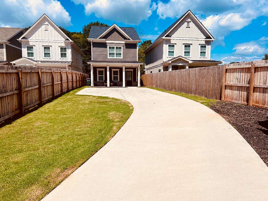 Fenced back yard