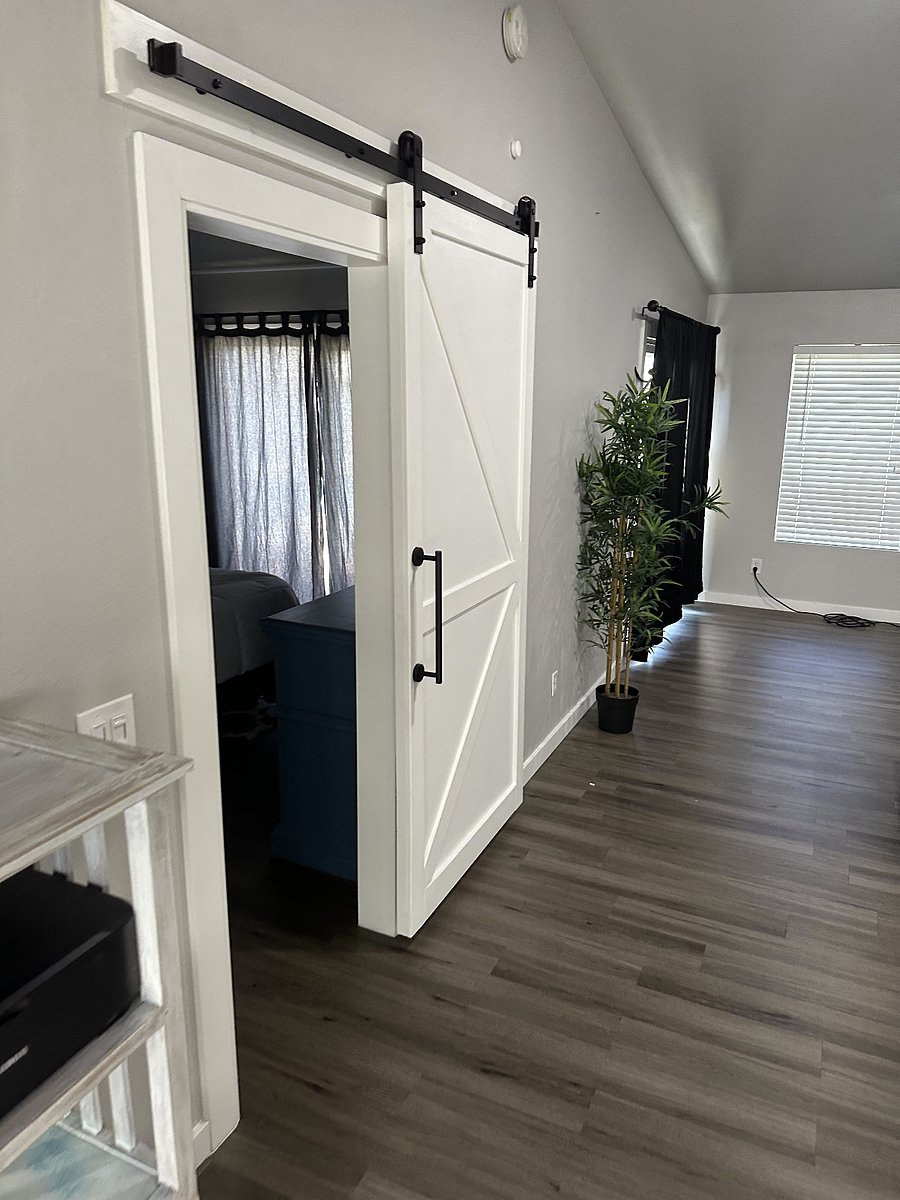 Master Bedroom Entrance with Barn door entrance.  