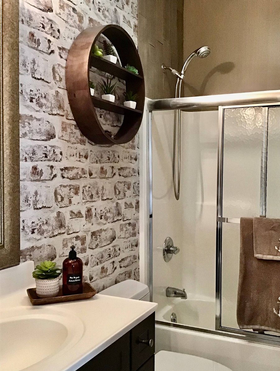 Apartment bathroom.