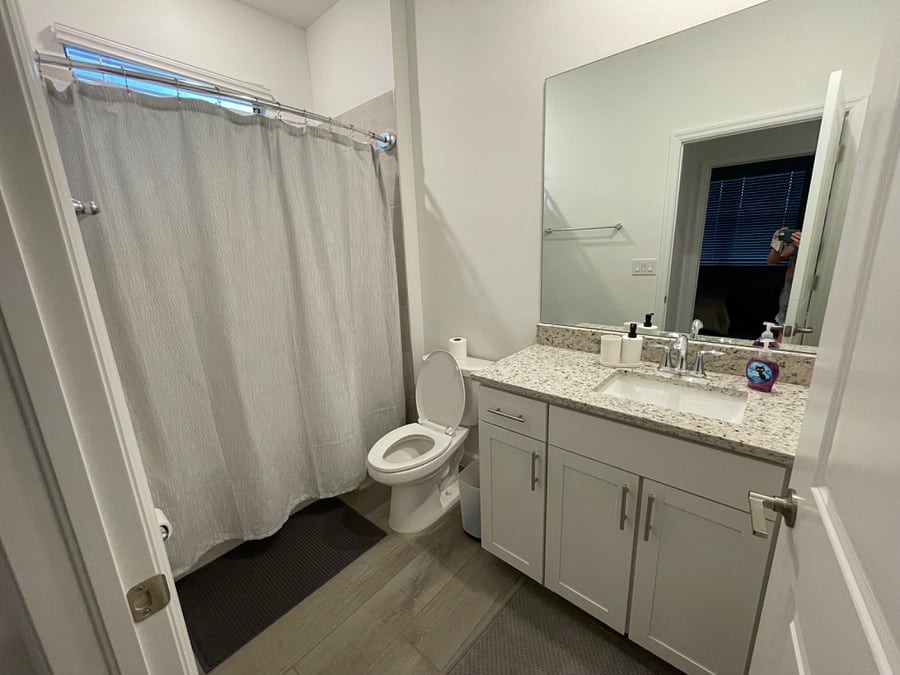 Hallway bathroom
