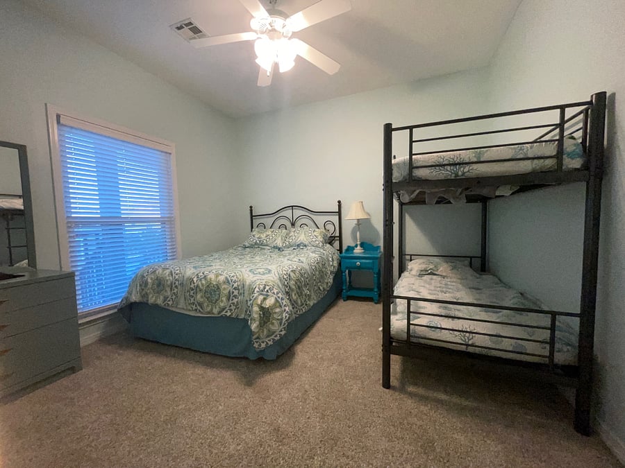 This is the third bedroom with bunk beds.